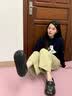 chikoku可爱小猫爪洞洞鞋女新款厚底勃肯半拖鞋外穿防滑eva凉拖鞋 实拍图