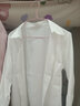超媛长袖衬衫女商务休闲职业装白色正装女士衬衣面试工作服定制修身OL 长袖V领白色平纹 到货块 M (36) 【86-95斤】 实拍图