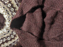 优衣库女装费尔岛风圆领针织衫/毛衣毛衫479233 19 酒红色 M /160/84A 实拍图