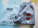 史努比（SNOOPY）童装女童裤子儿童卫裤中大童春季长裤 双爱心/灰色 130 实拍图