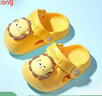 牧童儿童拖鞋夏男宝宝洞洞鞋软底女童卡通洗澡婴幼儿家居鞋奶狮黄180 实拍图