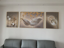 轻奢新款沙发背景墙装饰画寓意好大气高档三联画现代简约客厅挂画 金羽福禄（179187） 60*80*2/120*80*1水晶面 铝合金金框 实拍图