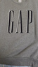 盖璞（GAP）男女装春款印花logo抓绒圆领卫衣合身上衣美版 灰色 645634 XS 美码 S亚洲码175/88A 实拍图