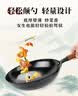 阎铁匠章丘炒锅铁锅 炒菜锅无涂层家用不易粘锅圆底轻便炒勺锻打已开锅 36cm黑锅镜面木把带耳7-9人D 36cm 圆底炒锅 实拍图