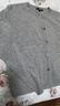 优衣库女装羊绒圆领针织短开衫479672 03 灰色 XL 实拍图