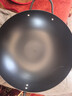 王源吉 熟铁锅炒锅精铸铁无涂层不锈不粘炒菜锅具燃气灶电磁炉通用 33cm 实拍图
