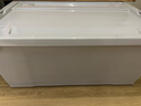 清野の木 衣物收纳箱特大号塑料整理箱36L灰色 1个装 带轮 实拍图