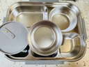 泰福高（TAFUCO）316不锈钢饭盒上班族大容量便携便当盒学生餐盘5分隔带汤碗T5215 实拍图
