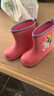 幸福玛丽（Cheerful Mario）儿童雨鞋男童雨靴水鞋2岁宝宝水鞋套鞋防滑女童幼儿防水女款胶鞋 实拍图