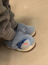 幸福玛丽（Cheerful Mario）鲨鱼儿童棉鞋包跟冬季男童拖鞋室内防滑宝宝棉拖鞋小童保暖家居鞋 实拍图