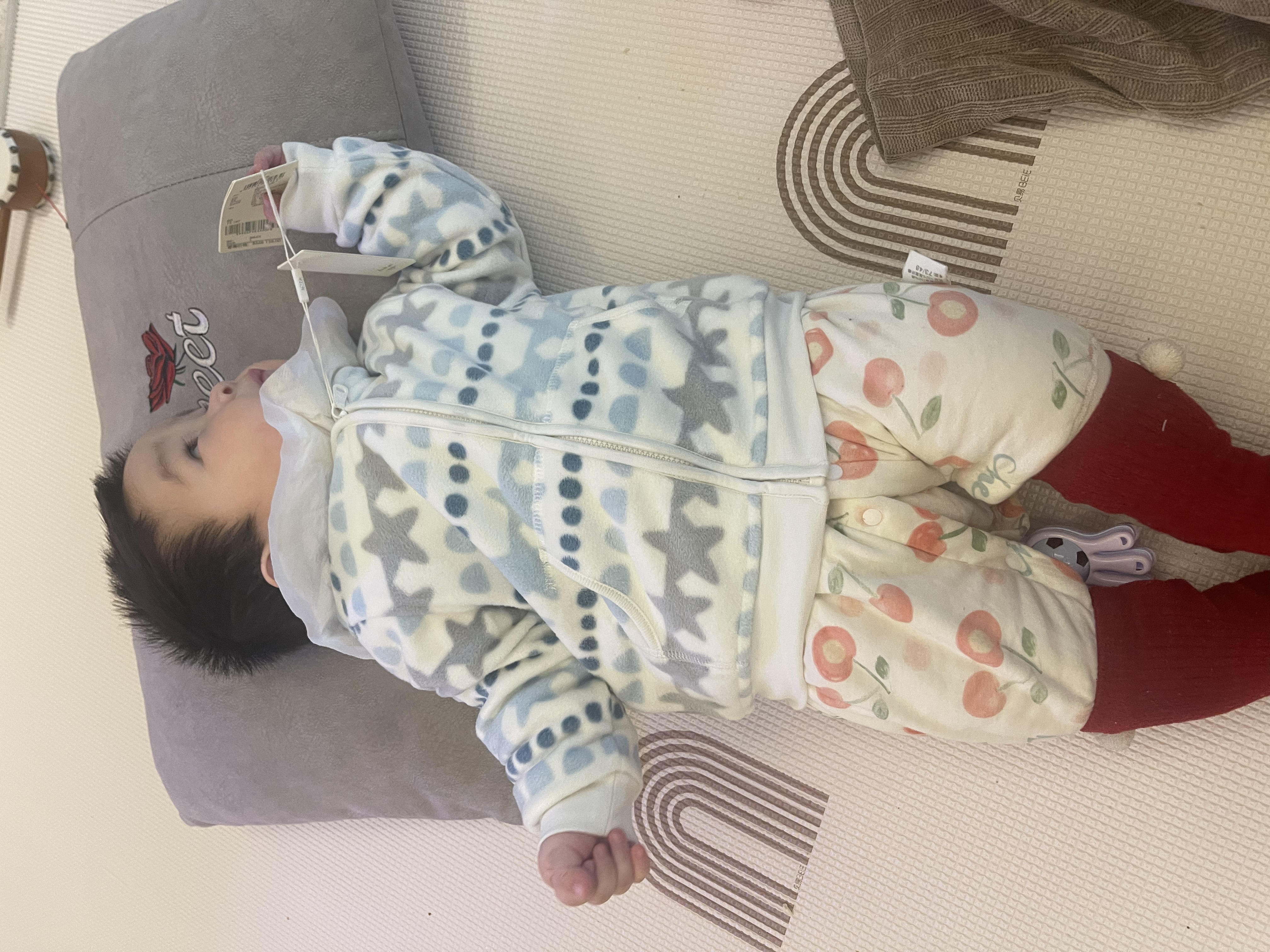 戴维贝拉【抱抱衣】童装男童摇粒绒外套冬装内胆儿童宝宝衣服 实拍图