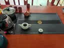 明琅新中式实木大板茶桌椅组合一桌五椅家用功夫茶几办公室泡茶台套装 1.6米日进斗金+1围椅+4月牙椅【石盘款】 实拍图