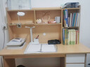 甘慕书桌学习桌书柜一体电脑桌台式家用学生写字带书架桌子办公桌 推【标准款】暖白色100cm 【加大单桌】 实拍图