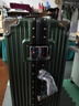 狄斯顿保罗  铝框行李箱男女新款拉杆箱万向轮拉杆箱大容量旅行箱登机密码箱 墨绿色-加厚合金框【箱体可坐人】 24英寸 实拍图