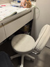 卓博凳子吧台椅升降椅美容凳滑轮凳转椅圆凳靠背椅子BTY03米白 实拍图
