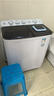 奥克斯（AUX）洗+脱13公斤洗衣机大容量半自动洗衣机宿舍家用双缸小型波轮双桶洗衣机迷你洗脱一体 黑色（洗涤10KG+脱水6.5KG） 实拍图