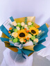 艾斯维娜鲜花速递向日葵混搭花束生日礼物全国同城配送 向日葵香槟韩式花束 实拍图