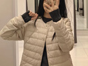 优衣库女高级轻型羽绒便携式背心轻暖便携羽绒马甲478576 478576/10水粉色 L 实拍图