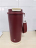 京东京造 保温杯 双饮口咖啡杯【陶瓷内胆-316不锈钢】 红色500ml 实拍图