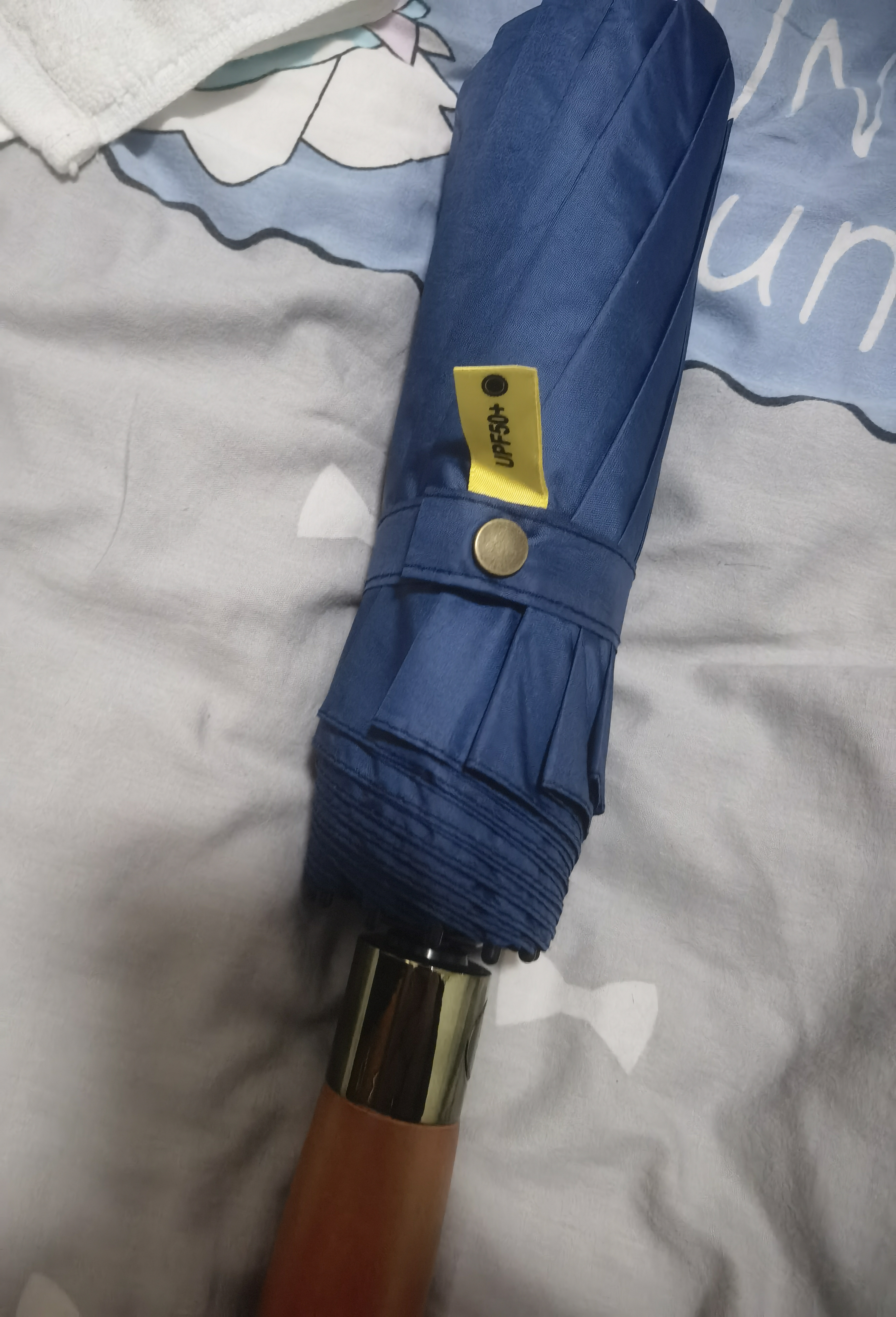 108骨雨伞自动男女折叠加大太阳伞晴雨两用伞防晒防紫外线遮阳伞 奢华实木108骨晴雨伞-藏青 实拍图