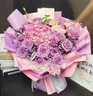 冉子花坊母亲节鲜花速递粉玫瑰百合向日葵混搭花束生日礼物同城配送 韩式紫玫瑰绣球混搭花束 实拍图