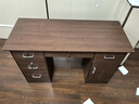 幻狐 （DREAM FOX ） 电脑桌台式家用办公书桌现代简约带抽屉学生学习桌卧室写字桌子 推荐【五抽+柜门】深胡桃色120CM 实拍图