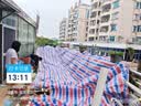 三色防雨彩条布塑料布防水布加厚遮阳布防晒工地防尘篷布油布棚布 65克单面覆膜彩条布 3x10m 实拍图