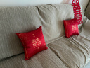 墨斗鱼结婚抱枕送新人礼物红色喜字靠枕沙发靠垫婚礼婚房布置装饰1对 实拍图