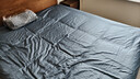 京东京造 60支长绒棉贡缎床笠 A类纯棉床罩全棉床垫保护套 1.8米床 蓝 实拍图