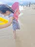 Kocotree儿童防晒帽夏宝宝遮阳帽男童女童渔夫太阳帽子防紫外线大帽檐 IP卡通独角兽(立体版) L码：头围53-54CM，建议6-10岁 实拍图