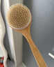 Creative art洗澡刷搓背刷 搓澡神器后背沐浴刷长柄双面干刷硬毛软毛猪鬃毛刷 实拍图