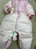 巴拉巴拉童装婴儿连体衣羽绒服假两件宝宝衣服冬装外出男童女童保暖厚时尚 粉色小猫-白鸭绒 80 cm-充绒量92g 实拍图