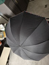 天堂 加大雨伞三折 晴雨两用商务伞经典格纹10骨大雨伞男女 黑色 实拍图