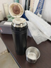 京东京造 保温杯 男士女户外大容量闷茶焖泡水杯子 316不锈钢黑色500ml 实拍图