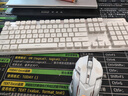 前行者（EWEADN）X7S无线键盘鼠标套装单模2.4G真机械手感低音办公104键游戏键盘电脑笔记本外设可充电 白色蓝光 实拍图