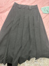 百图betu女装冬季新款半身裙风琴折设计配腰带A型裙子女2410T75 深灰 M 实拍图