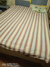 黄河口老粗布床单【A类纯棉】加厚床单 粗布床单纯棉床上用品极度舒适床单 烟暖红彩条 1.5米床用三件套( 2枕套+1床单) 实拍图