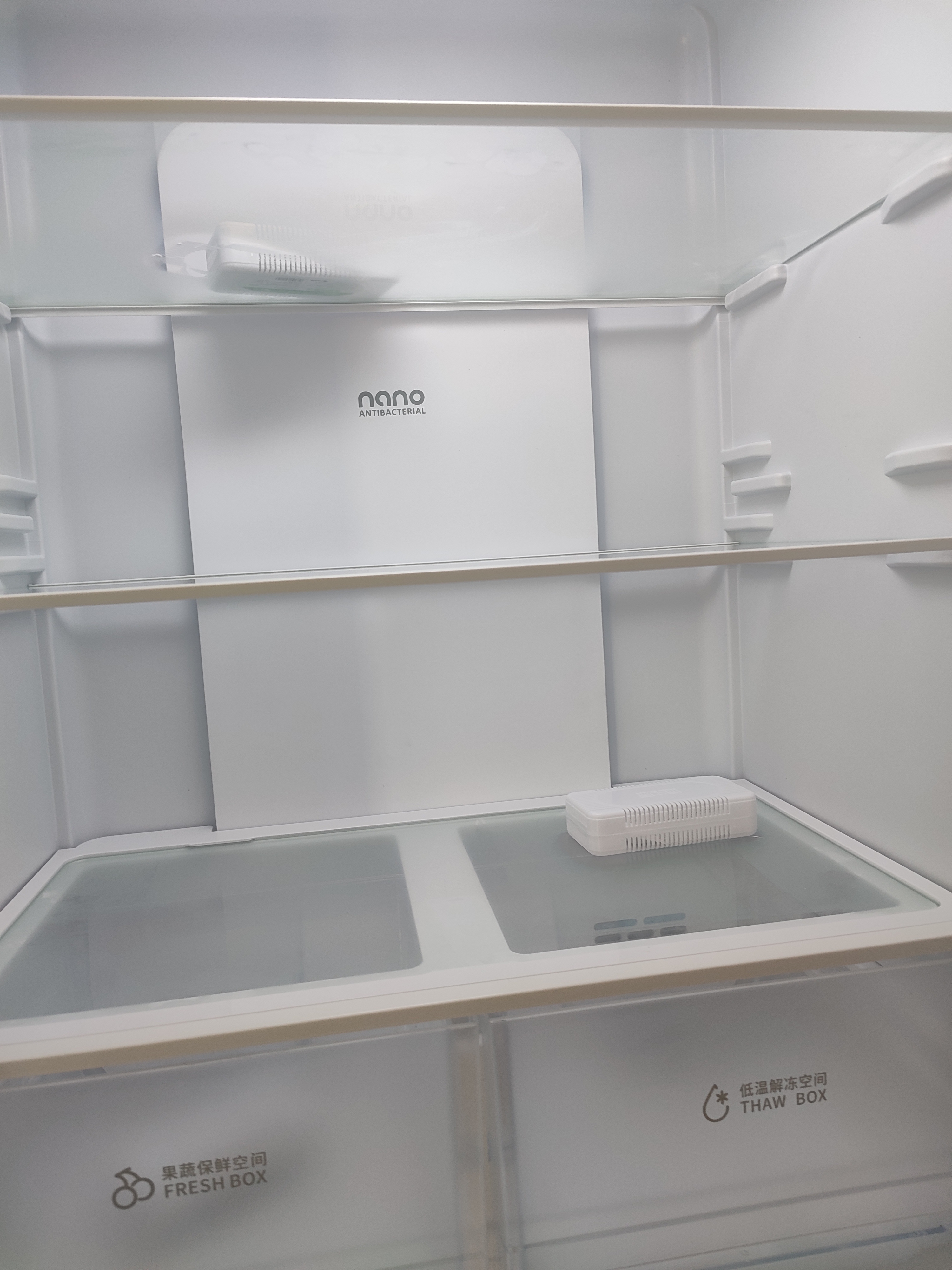 HCK哈士奇Max2.0系列401L双门复古冰箱一级能效BCD-401RBS-奶茶色 实拍图