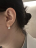 伊黛儿925银淡水珍珠银耳环简约设计感小众耳钉潮流冷淡风女韩版耳饰 925银珍珠耳环E1785银色 实拍图