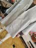 优衣库棉质宽松衬衫/长袖女装衬衣483880 62 粉蓝色(条纹) 3XL 实拍图