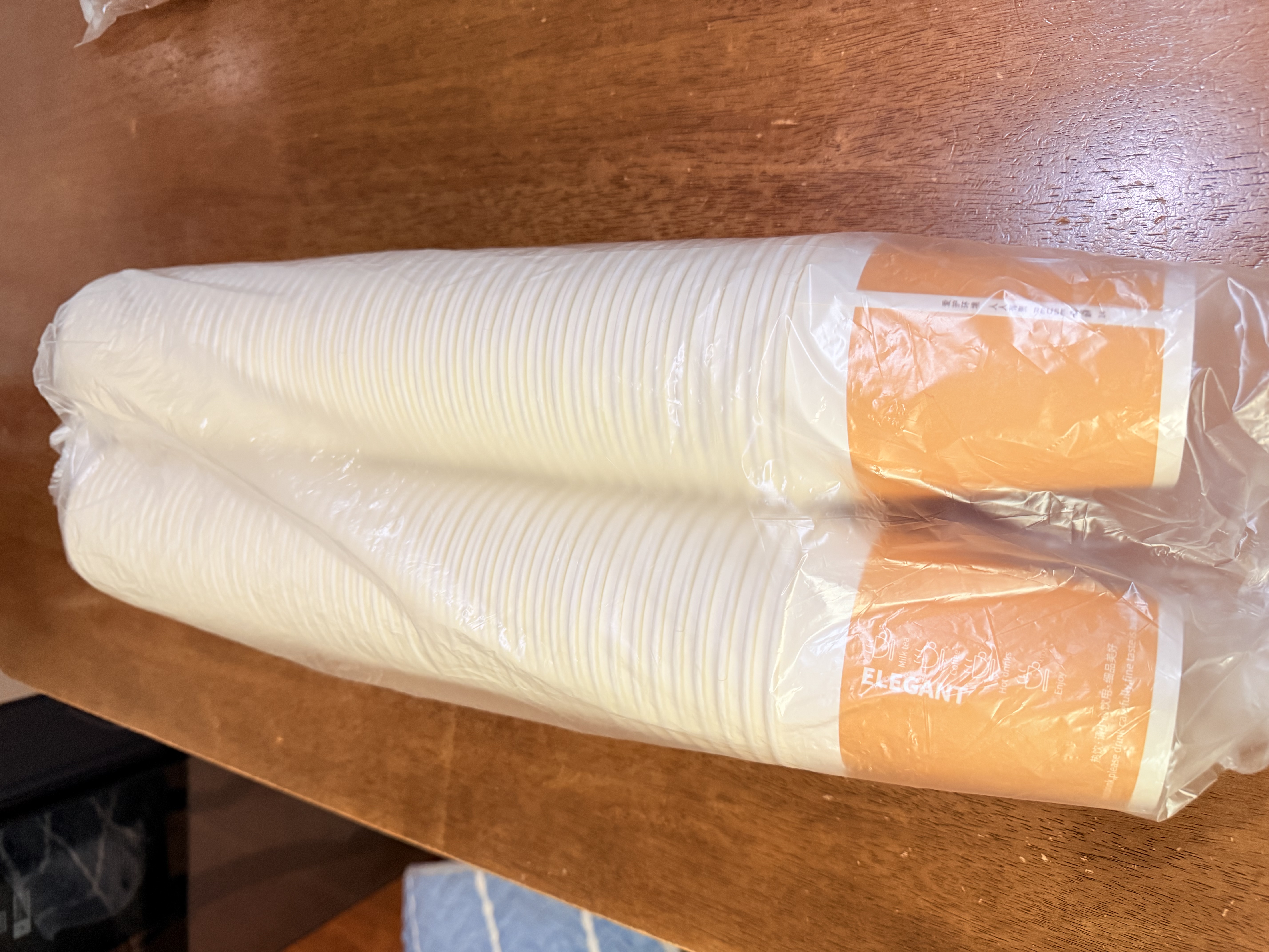 盈喜客一次性咖啡杯子豆浆奶茶杯商用加厚防烫热饮外卖纸杯带盖定制logo 印象此刻【400ml】100只 不带盖 实拍图