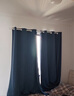 赫伊莎【窗帘+伸缩杆】窗帘免打孔安装一整套卧室门帘全遮光飘窗 深蓝(遮光99%左右) 【适合宽2.1～3.1米】帘4.0*2.4米高双开 实拍图