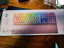 雷蛇（Razer）黑寡妇V3 机械键盘 游戏键盘 104键 RGB背光 游戏电竞 粉晶 绿轴 带腕托 实拍图