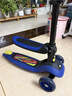 babycare儿童滑板车2-6岁二合一折叠车重力转向宝宝可坐生日礼物 奥里安蓝 实拍图