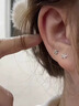 QMXDs999纯银耳钉女小巧耳饰睡觉免摘足银耳棒养耳洞防堵针不过敏耳饰 3mm迷你2只装+礼盒包装 实拍图