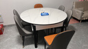 晨巢 岩板餐桌 实木餐桌椅组合现代简约可伸缩折叠吃饭桌子餐厅家具 黑白框架亮光雪山白-111皮椅 1.35米一桌六椅-12MM岩板厚度 实拍图