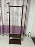 庭许实木挂衣架落地式衣帽架立式晾衣架卧室入户多功能玄关办公室衣架 312加高款【双层-带轮】咖啡色 实拍图
