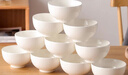 洁雅杰陶瓷碗中式白瓷小碗家用4.5英寸米饭碗喝汤碗面碗套装10只装 实拍图