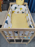 邦姌婴儿床多功能无漆实木儿童床双层可加长新生儿宝宝床可拼接大床 婴儿床+龙宝宝床品（加厚） 单层大床（102*60cm）0-3岁 实拍图