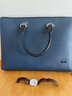 ELLE HOMME男士商务公文包 个性时尚横款牛皮手提包 大容量电脑包男包EA088208911蓝色 实拍图